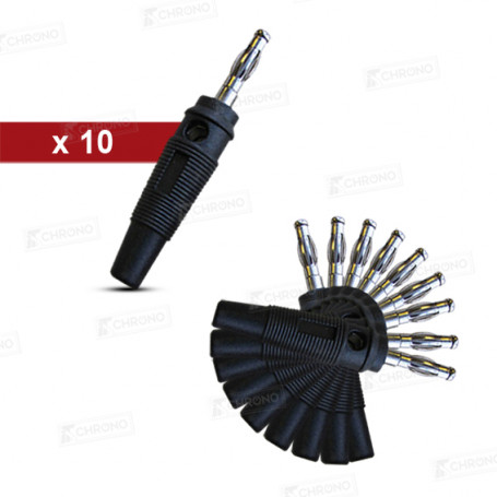 Fiches bananes Noires | 4mm | Lot de 10 de marque  en vente sur ITS Chrono