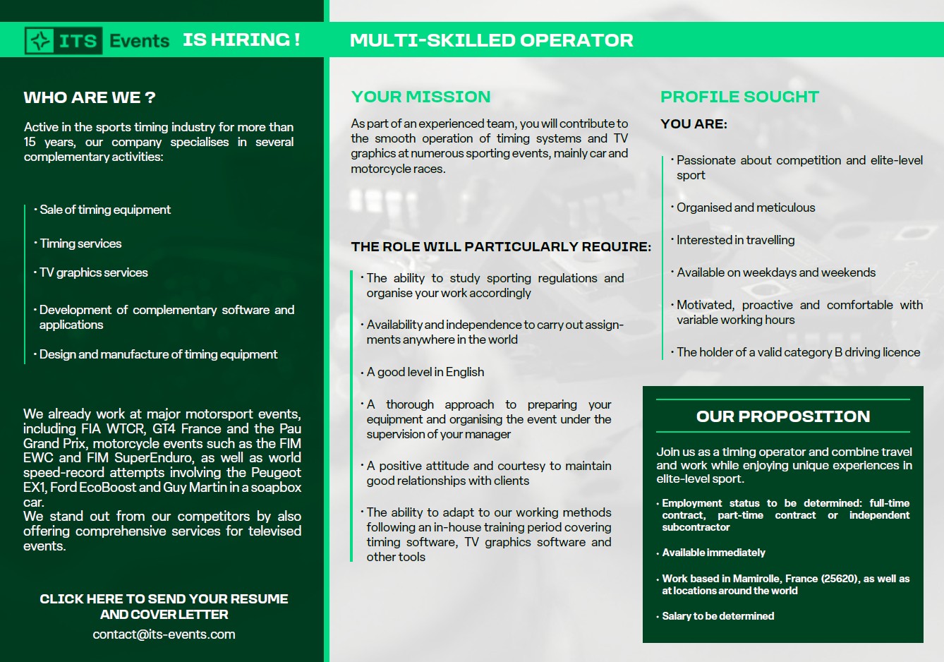 Recrutement Opérateur.ice polyvalent.e