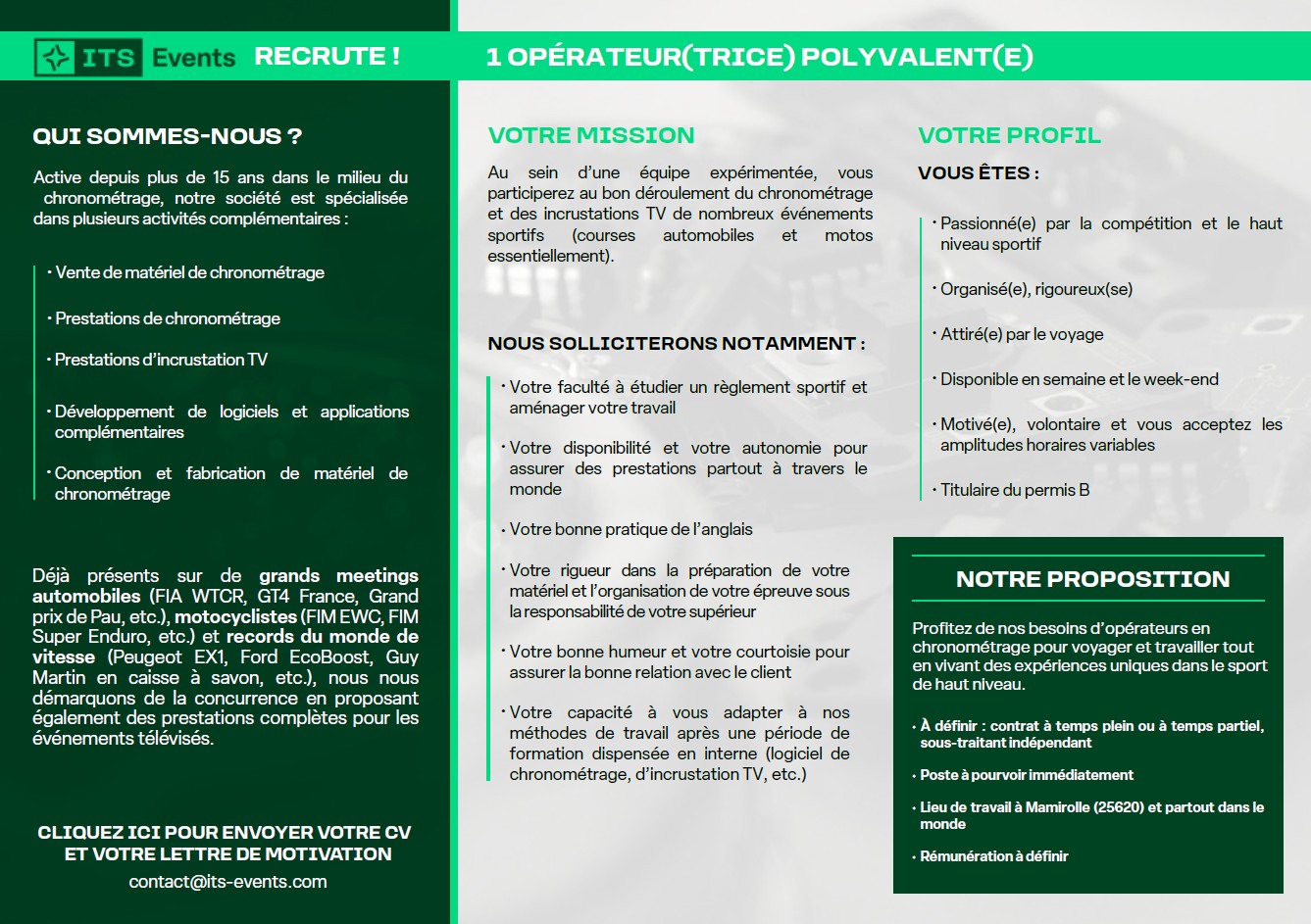 Recrutement Opérateur.ice polyvalent.e
